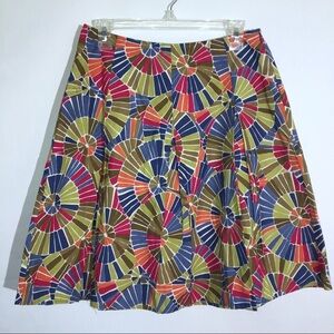 Talbots Multicolor Circle Pattern Skirt 6 Petite